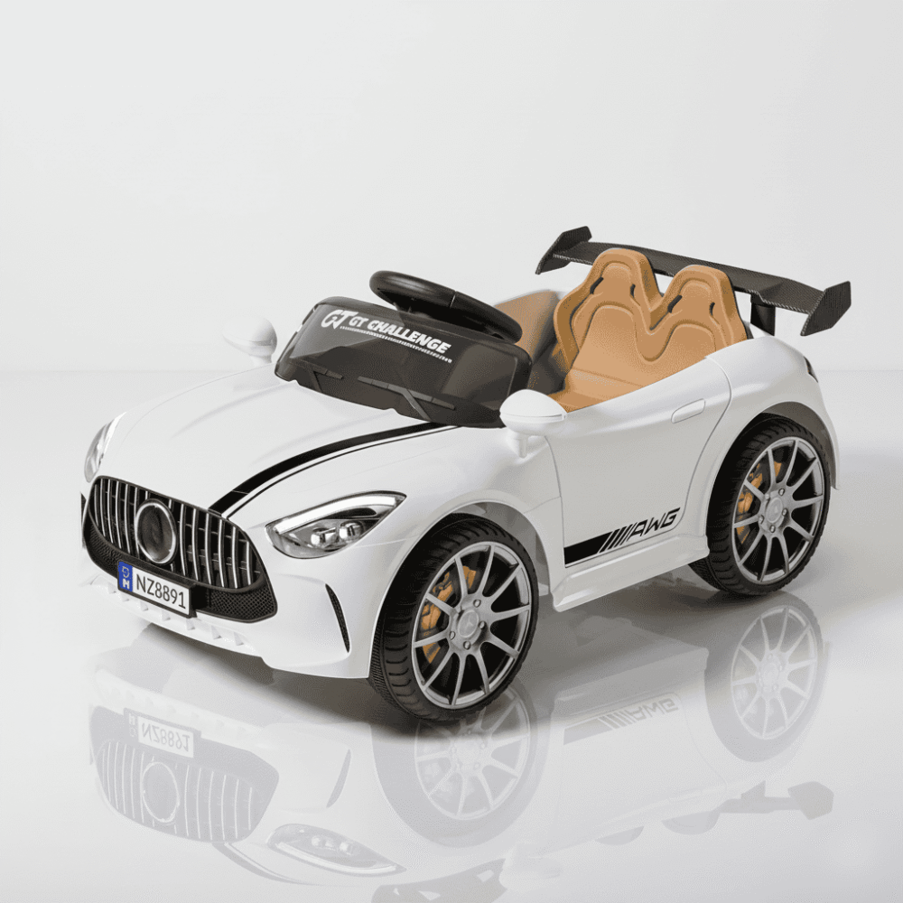 Automobil za decu na akumulator Beli (12V)