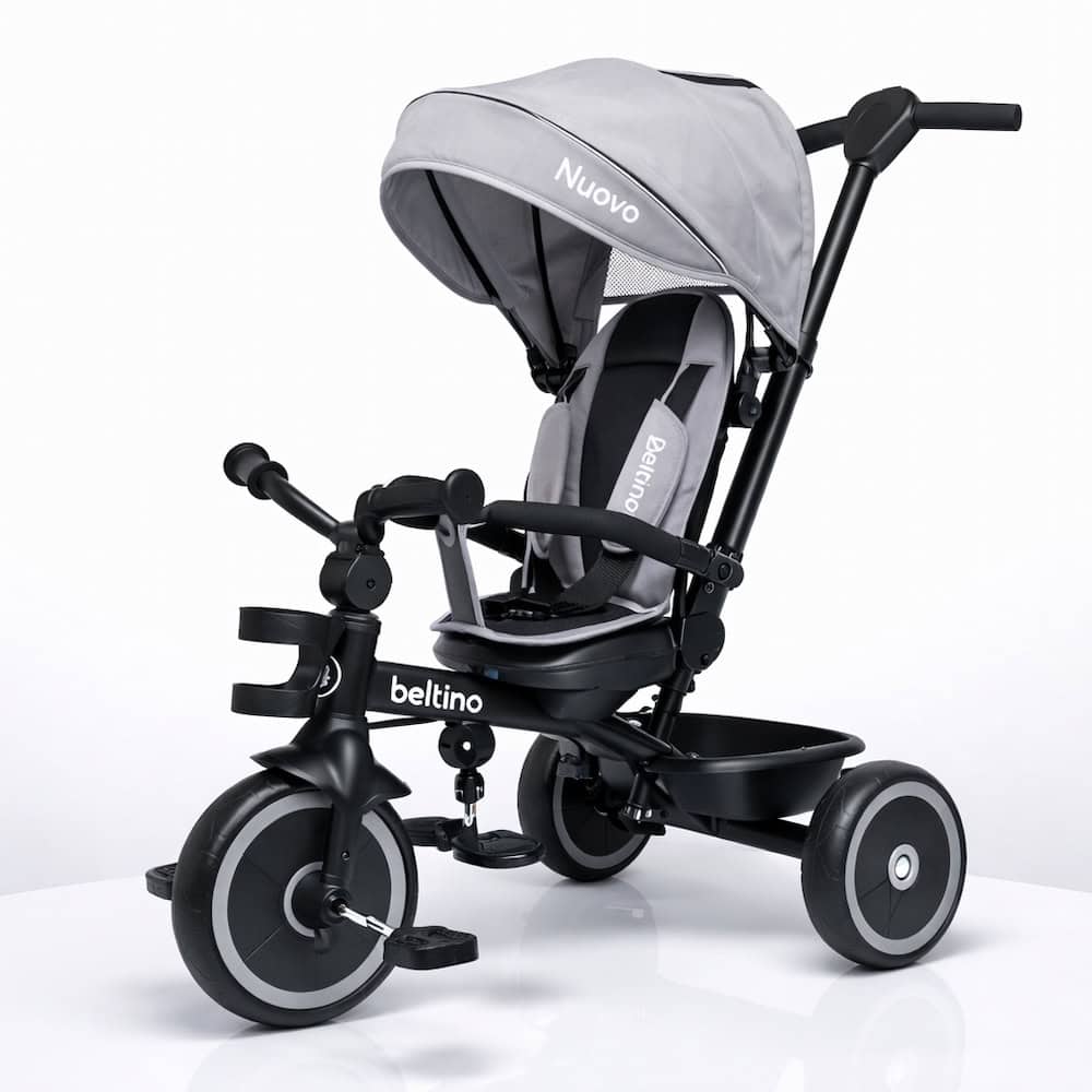 Beltino Nuovo Tricikl sa Rotirajućim Sedištem i Ležećim Položajem - Sivi