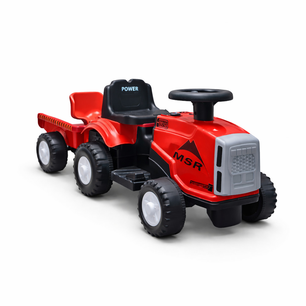 Traktor za decu Mini Farmer sa prikolicom (6V) – Crveni