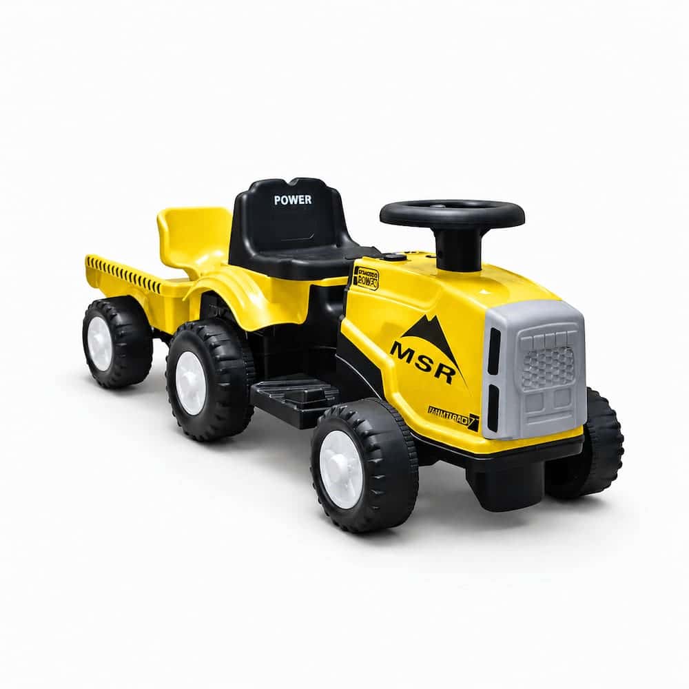 Traktor za decu Mini Farmer sa prikolicom (6V) – Žuti